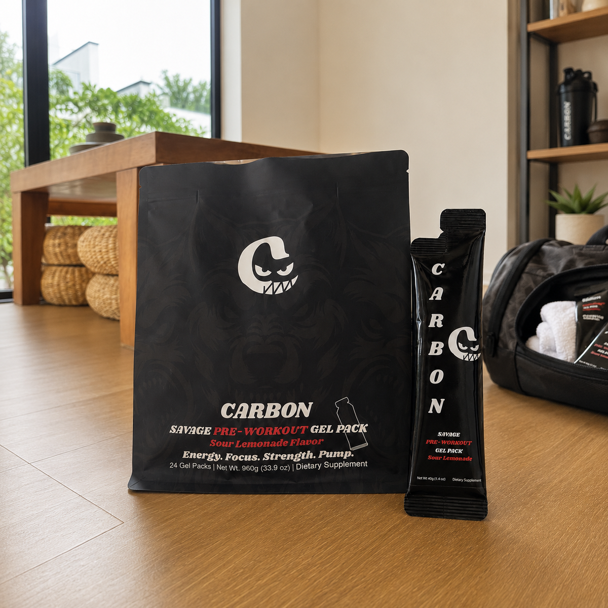 CARBON BLACK • Pre-Workout • Gel-Pack