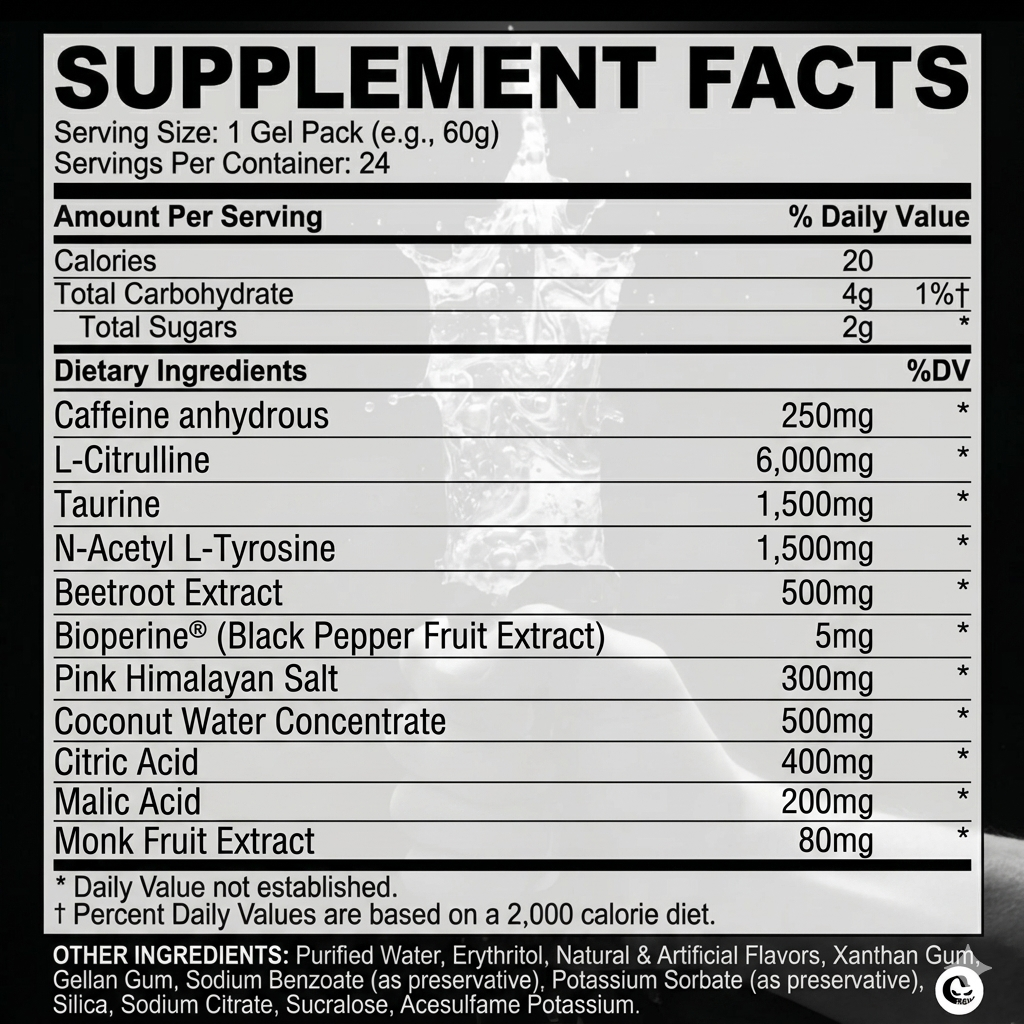 CARBON SAVAGE • Pre-Workout • Gel-Pack