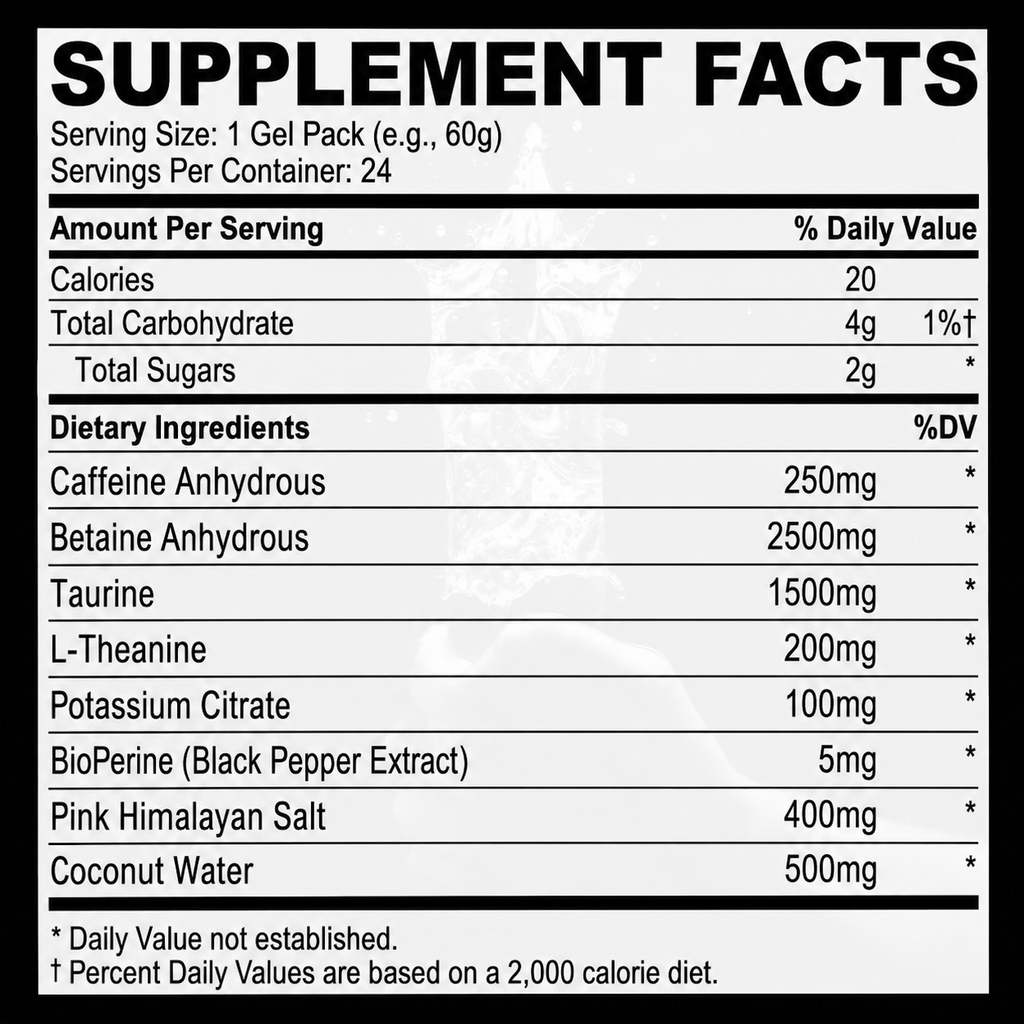 CARBON SAVAGE • Pre-Workout • Gel-Pack