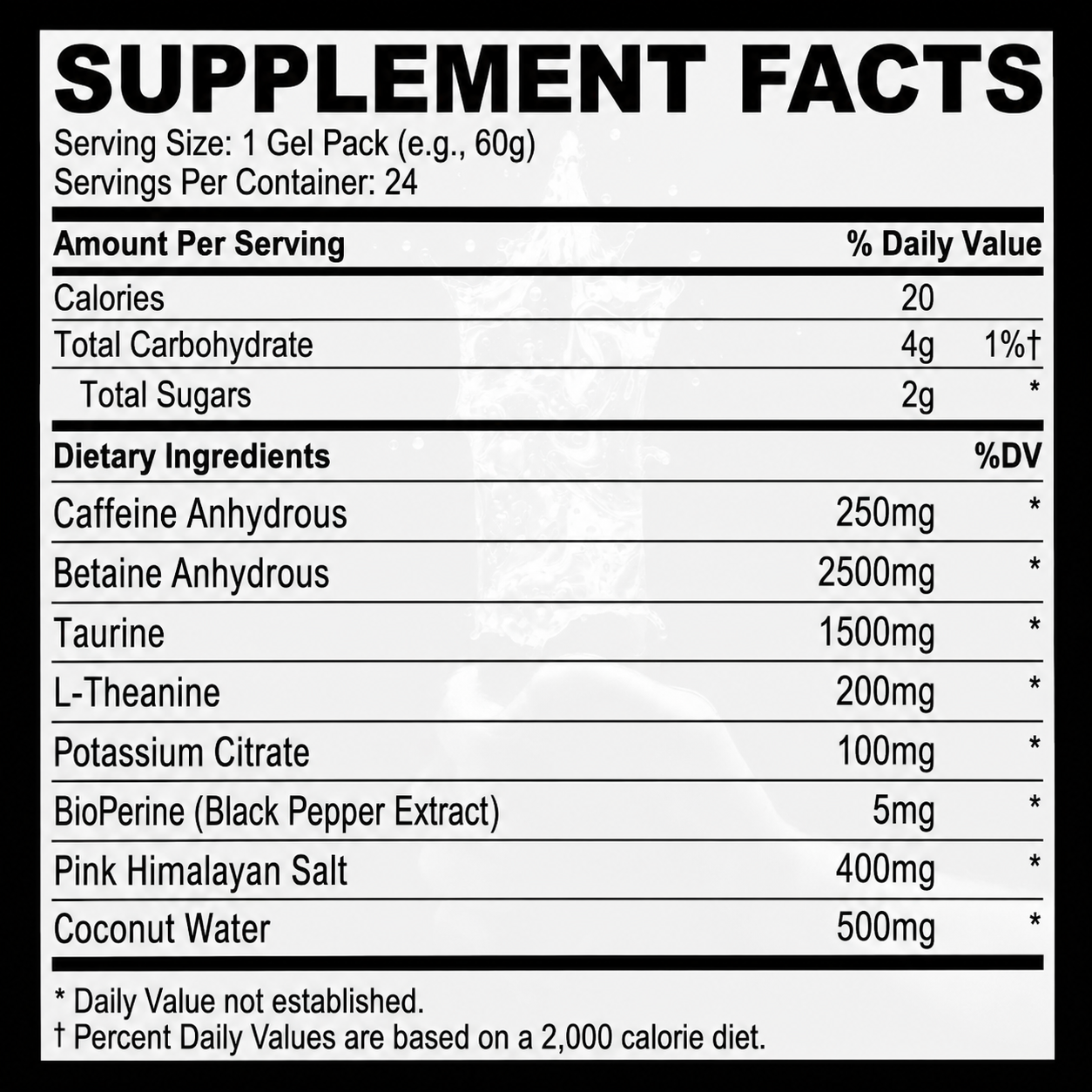 CARBON SAVAGE • Pre-Workout • Gel-Pack